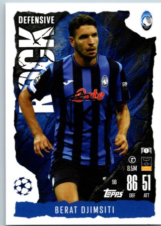 Fotbalová kartička 2024-25 Topps Match Attax EXTRA UEFA Club Competitions Defensive Rock 98 Berat Djimsiti (Atalanta BC)