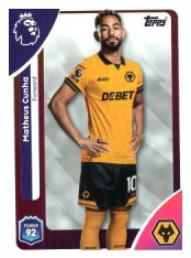 fotbalová kartička 2025-26 Topps  Premier League 303 Matheus Cunha (Wolverhampton Wanderers)