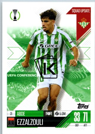 Fotbalová kartička 2024-25 Topps Match Attax EXTRA UEFA Club Competitions Squad Update 21.  Abde Ezzalzouli (Real Betis Balompié)