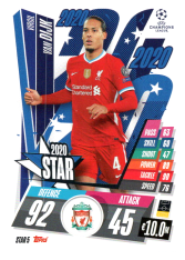 fotbalová kartička 2020-21 Topps Match Attax Champions League STAR5 Virgil van Dijk Liverpool