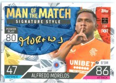 Fotbalová kartička 2022-23 Topps Match Attax UCL Man of The Match Siganture Style 450 Alfredo Morelos - Rangers