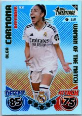 Fotbalová kartička 2024-25 Topps Match Attax EXTRA UEFA Club Competitions Topps Heritage - Man of the Match 282 Olga Carmona (Real Madrid CF)
