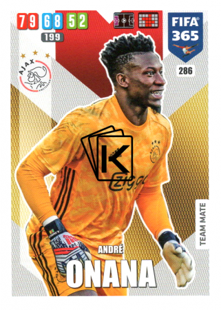 Fotbalová kartička Panini Adrenalyn XL FIFA 365 - 2020 Team Mate 286 Andre Onana AFC Ajax