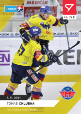 Hokejová kartička SportZoo 2021-22 Live L-038 Tomáš Chlubna HC Motor Budějovice