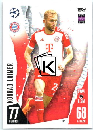 Fotbalová kartička 2023-24 Topps Match Attax UEFA Club Competitions 197	Konrad Laimer FC Bayern München