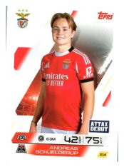 fotbalová kartička 2025-26 Topps Match Attax UCC 214 Andreas Schjederup (SL Benfica)