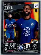 fotbalová kartička 2020-21 Topps Match Attax 101 Champions League World Star 156 Antonio Rüdiger Chelsea