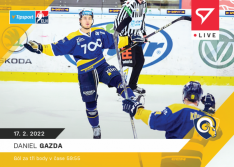Hokejová kartička SportZoo 2021-22 Live L-104 Daniel Gazda PSG Berani Zlín /52