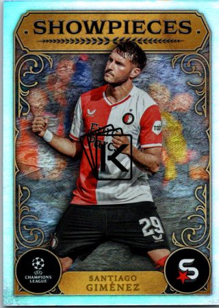 Fotbalová kartička 2023-24 Topps Superstars UEFA Club Competitions Showpieces 14 Santiago Gimenez (Feyenoord)