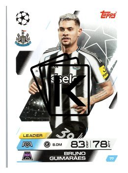 fotbalová kartička 2025-26 Topps Match Attax UCC 77 Bruno Guimarães (Newcastle United)