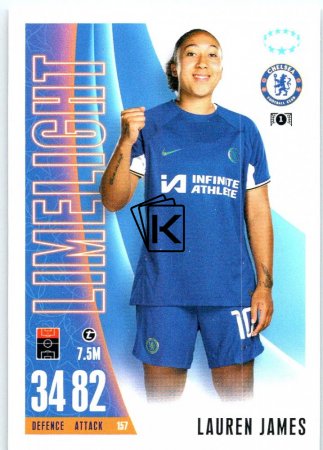2023-24 Topps Match Attax EXTRA UEFA Club Competition UWCL Limelight 157 Lauren James Chelsea FC