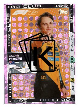 2025 Topps Turbo Attax F1  McLaren 100 Club  354 Oscar Piastri-Paralel Pink