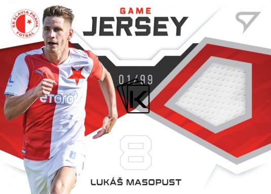 fotbalová kartička 2021-22 SportZoo Fortuna Game Jersey GJ-LM Lukáš Masopust SK Slavia Praha