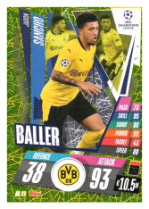 fotbalová kartička 2020-21 Topps Match Attax Champions League Extra Baller BA21 Jadon Sancho Borussia Dortmund