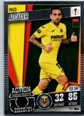 fotbalová kartička 2020-21 Topps Match Attax 101 Champions League Action Highlights 169 Paco Alcácer Villarreal CF