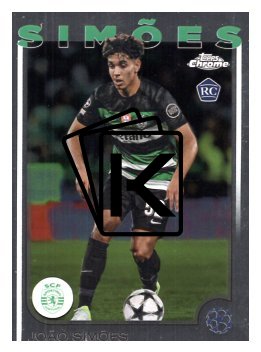fotbalová kartička 2024-25 Topps Chrome 156 João Simões, Sporting Clube de Portugal RC