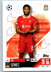 fotbalová kartička 2024-25 Topps Match Attax UEFA Club Competitions  49 Joe Gomez (Liverpool)