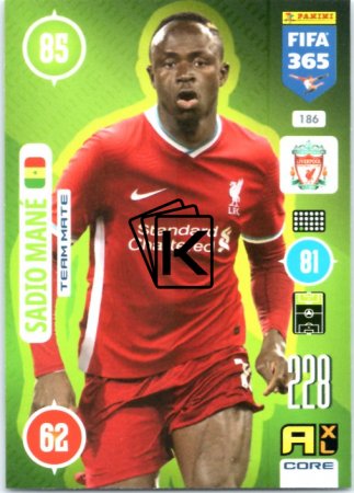 fotbalová karta Panini Adrenalyn XL FIFA 365 2021 Team Mate 186 Sadio Mane Liverpool FC