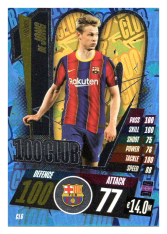 fotbalová kartička Topps Match Attax Champions League 2020-21 100 Club CL6 Frenkie de Jong - FC Barcelona