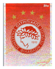 2020-21 Topps Champions League samolepka POF65 Logo Olympiacos FC