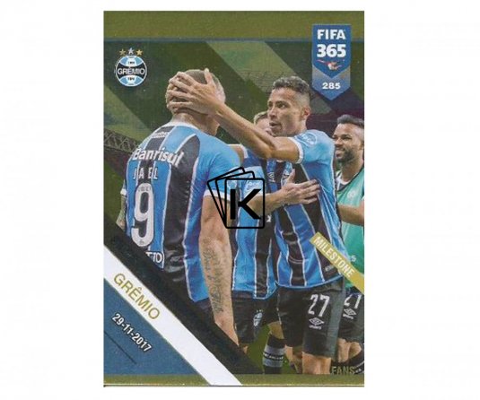 Fotbalová kartička Panini FIFA 365 – 2019 Fans 285 Gremio Milestone