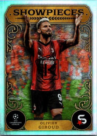 Fotbalová kartička 2023-24 Topps Superstars UEFA Club Competitions Showpieces 3 Olivier Giroud (AC Milan)