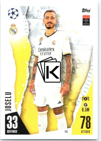 Fotbalová kartička 2023-24 Topps Match Attax UEFA Club Competitions 151 Joselu Real Madrid CF