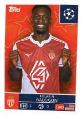 2025-26 Topps Champions League AS Monaco FC 83 Folarin Balogun