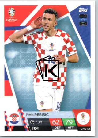 fotbalová karta Topps Match Attax EURO 2024 CRO13 Ivan Perišić (Croatia)