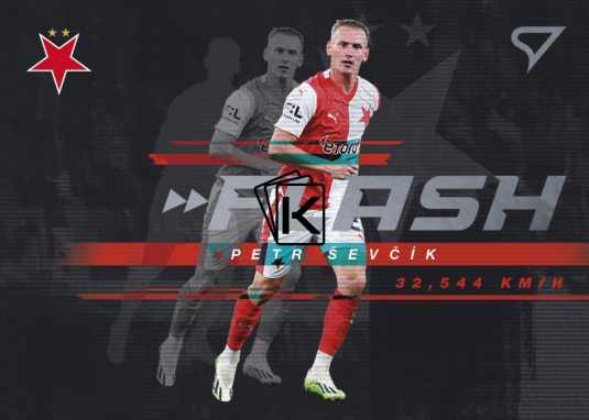 fotbalová kartička 2023-24 SportZoo Fortuna Liga Flash FS-03 Petr Ševčík SK Slavia Praha
