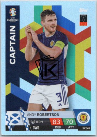 fotbalová karta Topps Match Attax EURO 2024 SCO8 Andy Robertson (Scotland)  -  Captain