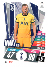 fotbalová kartička 2020-21 Topps Match Attax Champions League Extra Top Away Kit AK5 Harry Kane Tottenham Hotspur
