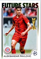 fotbalová kartička 2024-25 Topps UEFA Club Competitions Flagship 61 Aleksandar Pavlović – Future Stars FC Bayern Munchen