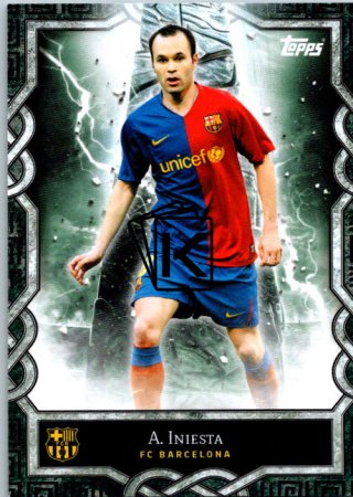 fotbalová kartička 2024-25 Topps FC Barcelona Fan Set Monolith MO-4 Andrés Iniesta