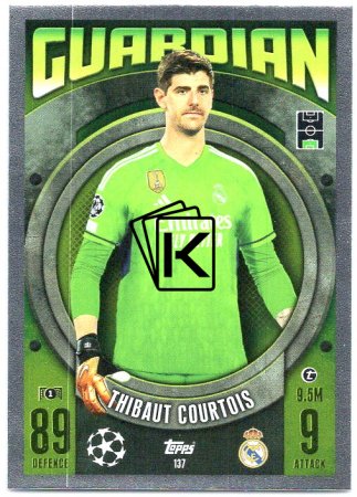 Fotbalová kartička 2023-24 Topps Match Attax UEFA Club Competitions 137 Thibaut Courtois Real Madrid CF