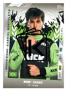 2025 Topps Turbo Attax F1 Kick Sauber Rookie Rising HP 261 Gabriel Bortoleto