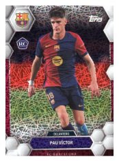 fotbalová kartička 2024-25 Topps FC Barcelona Fan Set 19 Pau Víctor RC Laser parallel