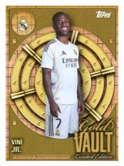 fotbalová kartička 2025-26 Topps Team set Real Madrid CF Gold Vault GV-8 Viní Jr.