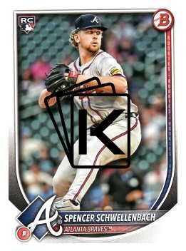 Baseballová karta 2025 Bowman 78 Spencer Schwellenbach, Atlanta Braves RC
