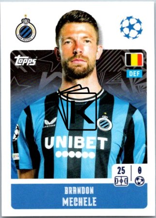 2024-25 Topps Champions League 151 Brandon Mechele (Club Brugge KV)