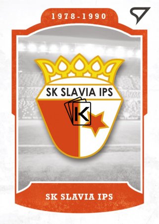 fotbalová kartička 2023 Sportzoo Dekády Vývoj klubového loga L-007 SK SLAVIA IPS PRAHA