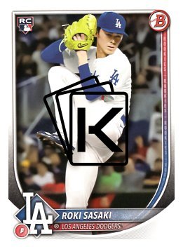 Baseballová karta 2025 Bowman 12 Roki Sasaki, Los Angeles Dodgers RC