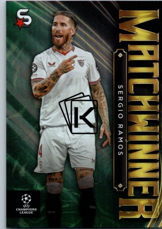 Fotbalová kartička 2023-24 Topps Superstars UEFA Club Competitions Matchwinner MW-26 Sergio Ramos (Sevilla FC)