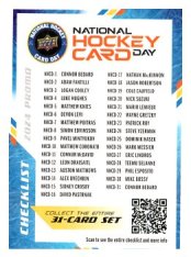 hokejová kartička 2023-24 UD National Card Day Checklist