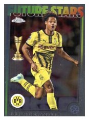 fotbalová kartička 2024-25 Topps Chrome 166 Julien Duranville, Borussia Dortmund – Future Stars