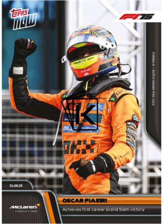 kartička 2025 Topps Now 057 Oacar Piastri McLaren F1