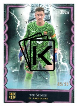 fotbalová kartička 2024-25 Topps FC Barcelona Fan Set Monolith MO-1 Marc Andre Ter Stegen /99 Pink Parallel
