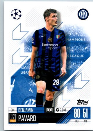 fotbalová kartička 2024-25 Topps Match Attax UEFA Club Competitions 301 Benjamin Pavard (FC Internazionale Milano)