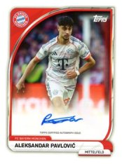 fotbalová kartička 2025-26 Topps Team set FC Bayern Munchen First Team Autograph AU-AP Aleksandar Pavlović