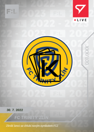 fotbalová kartička SportZoo 2022-23 Live L-002 FC Trinity Zlín Logo /43